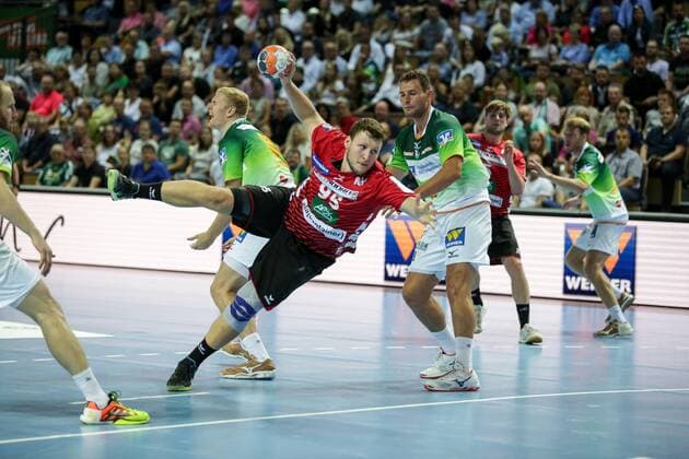 Germany,Wetzlar, Rittal Arena, 15 09 2019, Handball,1 Liqui Moly HBL Bundesliga, 5 Matchday, HSG Wetzlar HSG Nordhorn Lingen Picture Dominik Kalafut Nordhorn Lingen, 95 throws on goal Copyright: HMBxMedia ThomasxJäger