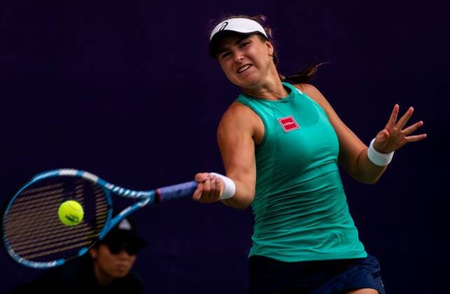 NANCHANG, CHINA - SEPTEMBER 15: Rebecca Peterson of Sweden returns a shot in the women s singles final match against Elena Rybakina of Kazakhstan during 2019 WTA, Tennis Damen Jiangxi Open at Nanchang International Sports Center on September 15, 2019 in Nanchang, Jiangxi Province of China.  Copyright: xVCGx CFP111249289074 