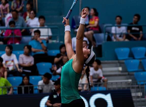 NANCHANG, CHINA - SEPTEMBER 15: Rebecca Peterson of Sweden celebrates after winning the women s singles final match against Elena Rybakina of Kazakhstan during 2019 WTA, Tennis Damen Jiangxi Open at Nanchang International Sports Center on September 15, 2019 in Nanchang, Jiangxi Province of China.  Copyright: xVCGx CFP111249289160 