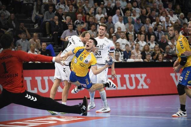 Alex Dujshebaev Kielce vs. Niklas Landin Jacobsen THW Kiel , Handball, Men, THW Kiel vs. PGE Vive Kielce, Champions League, 1 Matchday, Group Phase, 15 09 19 Kiel Sparkassen Arena Schleswig Holstein Germany