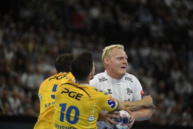 Patrick Wiencek THW Kiel vs. Alex Dujshebaev Kielce , Handball, Men, THW Kiel vs. PGE Vive Kielce, Champions League, 1 Matchday, Group Phase, 15 09 19 Kiel Sparkassen Arena Schleswig Holstein Germany