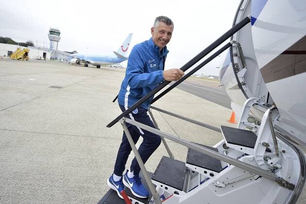 Genk s goalkeeper coach Guy Martens pictured before the departure of Belgian soccer team RC Genk, Monday 16 September 2019 in Maastricht, The Netherlands. RC Genk plays Tomorrow against Austrian club RB Salzburg in the group stage of the UEFA Champions League. YORICKxJANSENS  x05663283x