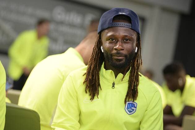 Genk s Dieumerci Ndongala pictured before the departure of Belgian soccer team RC Genk, Monday 16 September 2019 in Maastricht, The Netherlands. RC Genk plays Tomorrow against Austrian club RB Salzburg in the group stage of the UEFA Champions League. YORICKxJANSENS  x05663276x