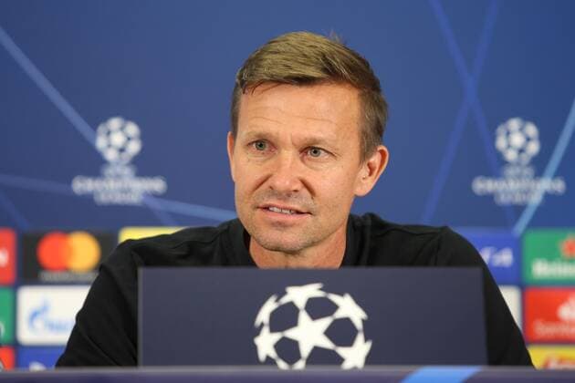 SOCCER - CL, RBS vs Genk SALZBURG,AUSTRIA,16.SEP.19 - SOCCER - UEFA Champions League, group stage, Red Bull Salzburg vs KRC Genk, preview, press conference, PK, Pressekonferenz RBS. Image shows head coach Jesse Marsch (RBS). GEPAxpictures xMathiasxMandl