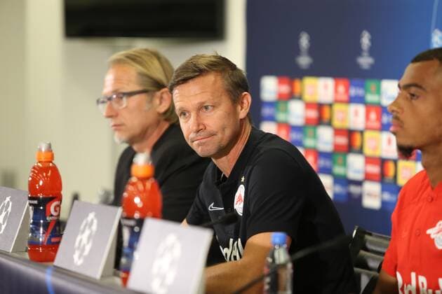 SOCCER - CL, RBS vs Genk SALZBURG,AUSTRIA,16.SEP.19 - SOCCER - UEFA Champions League, group stage, Red Bull Salzburg vs KRC Genk, preview, press conference, PK, Pressekonferenz RBS. Image shows head coach Jesse Marsch (RBS). GEPAxpictures xMathiasxMandl
