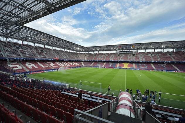 Illustration picture shows the Salzburg Red Bull Arena before a training session of Belgian soccer team RC Genk, Monday 16 September 2019 in Salzburg, Austria, in preparation of Tomorrow s match against Austrian club RB Salzburg in the group stage of the UEFA Champions League. YORICKxJANSENS  x05663750x