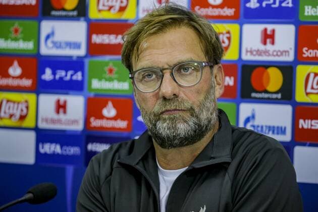 Italy: press conference, PK, Pressekonferenz Champions League Liverpool Napoli, Campania, Italy, 09-16-19 Press Conference on the eve of the Champions League match SSC Napoli - Liverpool FC in picture Jurgen Klopp coach Liverpool FC (Antonio Balasco - Pacific Press ) Naples Campania Italy Napoli  AntonioxBalascox xPacificxPress