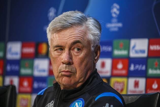 Italy: press conference, PK, Pressekonferenz Champions League Napoli Castelvolturno, Campania, Italy, 09-16-19 Press Conference on the eve of the Champions League match SSC Napoli - Liverpool FC in picture Carlo Ancelotti coach ssc napoli (Antonio Balasco - Pacific Press ) Castel Volturno Campania Italy Caserta  AntonioxBalascox xPacificxPress