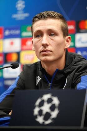 Fußball, CL, FC Brügge Pressekonferenz Club s Hans Vanaken pictured during a press conference, PK, Pressekonferenz of Belgian soccer team Club Brugge, Tuesday 17 September 2019 in Brugge, in preparation of Tomorrow s match against Turkish club Galatasaray AS in the group stage of the UEFA Champions League. BRUNOxFAHY  x05664810x