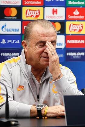Fußball, CL, Galatasaray Istanbul Pressekonferenz Galatasaray s head coach Fatih Terim pictured during a press conference, PK, Pressekonferenz of Turkish soccer team Galatasaray AS, Tuesday 17 September 2019 in Brugge, in preparation of Tomorrow s match against Belgian club Club Brugge in the group stage of the UEFA Champions League. BRUNOxFAHY  x05665830x