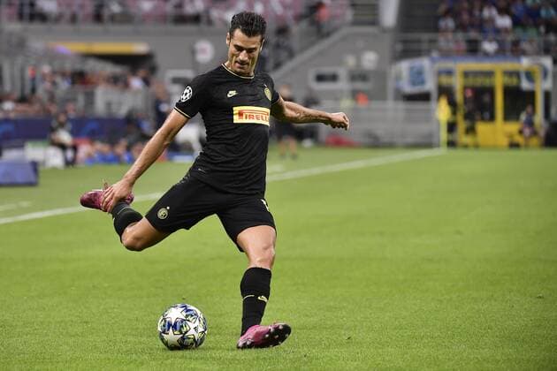 Photo LaPresse Marco Alpozzi September 17, 2019 Milan (Italy) soccer Inter Vs Slavia Praha - Champions League group stage - Group F - Giuseppe Meazza stadium In the pic: Antonio Candreva (F.C. Internazionale Milano);  Copyright: xMarcoxAlpozzi LaPresse LaPresse x