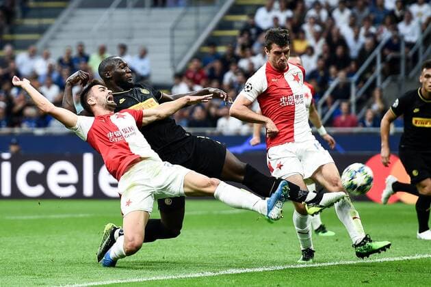 Db Milano 17 09 2019 - Champions League Inter-Sk Slavia Praga foto Daniele Buffa Image nella foto: David Hovorka-Romelu Lukaku 