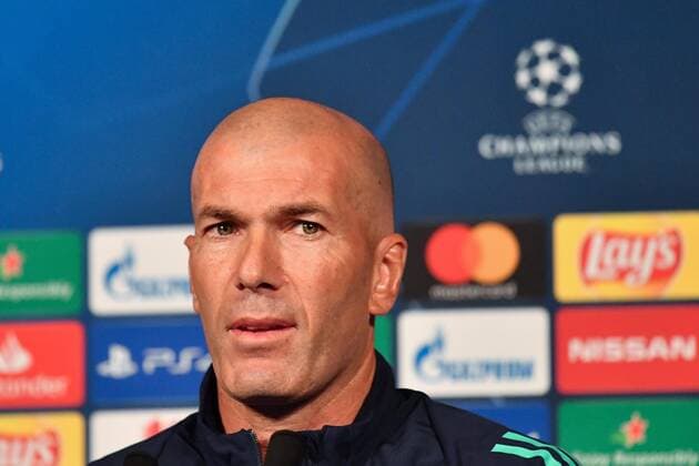 Fußball, CL, Real Madrid Pressekonferenz Zinedine Zidane in a press conference, PK, Pressekonferenz at the Parc des Princes on the eve of the league match, PSG-REAL on September 17, 2019.  JulienxMattiax xLexPictorium LePictorium_0214198