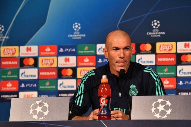 Fußball, CL, Real Madrid Pressekonferenz Zinedine Zidane in a press conference, PK, Pressekonferenz at the Parc des Princes on the eve of the league match, PSG-REAL on September 17, 2019.  JulienxMattiax xLexPictorium LePictorium_0214214