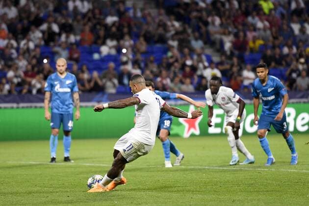 11 MEMPHIS DEPAY (OL) - PENALTY - BUT FOOTBALL : Lyon vs Zenith Saint Petersbourg - Ligue des Champions - 17 09 2019 AnthonyBIBARD FEP Panoramic 