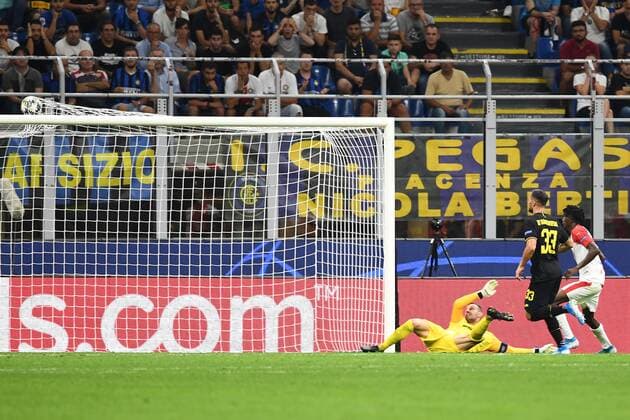 Mg Brescia 15 09 2019 - Champions League Inter-Slavia Praga foto Matteo Gribaudi Image nella foto: gol Peter Olayinka 