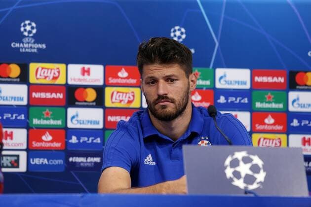 Fußball, CL, Dinamo Zagreb Pressekonferenz PXL_GNK Dinamo Zagreb press conference, PK, Pressekonferenz 17.09.2019., Zagreb, Croatia - Bruno Petkovic of GNK Dinamo held a press conference ahead of UEFA Champions League first match against Atalanta BC.  DaliborxUrukalovic PIXSELL