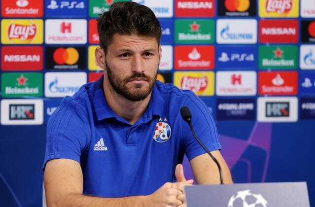 Fußball, CL, Dinamo Zagreb Pressekonferenz PXL_GNK Dinamo Zagreb press conference, PK, Pressekonferenz 17.09.2019., Zagreb, Croatia - Bruno Petkovic of GNK Dinamo held a press conference ahead of UEFA Champions League first match against Atalanta BC.  DaliborxUrukalovic PIXSELL