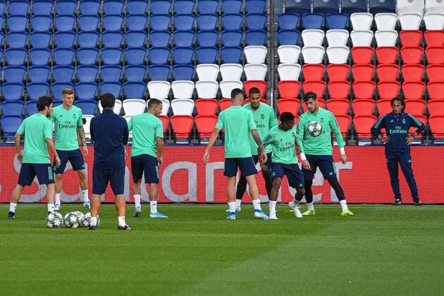 Training Real Madrid players open to the press, the Parc des Princes, Tuesday, September 17, 2019.  JulienxMattiax xLexPictorium LePictorium_0214217