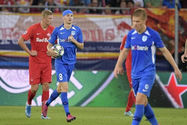 Genk s Bryan Heynen pictured during a game between Austrian club RB Salzburg and Belgian RC Genk, Tuesday 17 September 2019 in Salzburg, Austria, first match in the group stage of the UEFA Champions League. YORICKxJANSENS  x05665942x