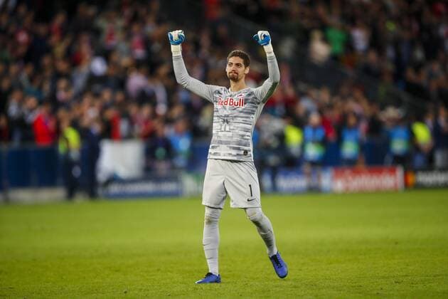 SOCCER - CL, RBS vs Genk SALZBURG,AUSTRIA,17.SEP.19 - SOCCER - UEFA Champions League, group stage, Red Bull Salzburg vs KRC Genk. Image shows the rejoicing of Cican Stankovic (RBS). GEPAxpictures xJasminxWalter