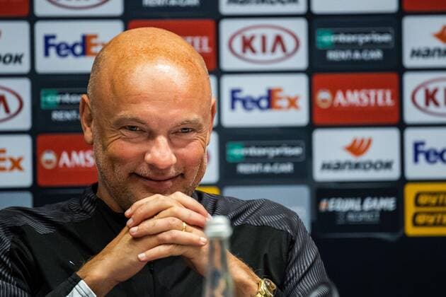Sport Bilder des Tages 190918 Uwe Rösler, head coach of Malmö FF during a press conference, PK, Pressekonferenz ahead of the Europe League match against Dynamo Kiev on September 18, 2019 in Kiev. Photo: Ludvig Thunman BILDBYRAN kod LT 35668 bbeng fotboll malmö ff europe league press conference practice *** 190918 Uwe Rösler, head coach of Malmö FF during a press conference ahead of the Europe League match against Dynamo Kiev on September 18, 2019 in Kiev Photo Ludvig Thunman BILDBYRAN kod LT 35668 bbeng fotboll malmö ff europe league press conference practice,  Copyright: LUDVIGxTHUNMAN BB190918LT018