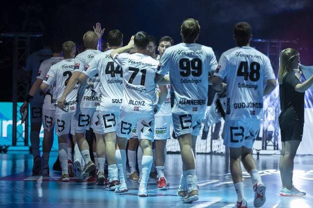 SG Flensburg Handewitt vs. Elverum Handball, Handball, EHF Champions League Group Phase, 18 09 19 Running-in Elverum Handball Copyright: xBEAUTIFULxSPORTS MarioxM.xKobergx