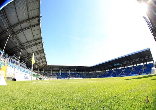 v left Stadium interior Carl Benz Stadon Mannheim, 14 09 2019, Mannheim Germany , Football, 3 League, SV Waldhof Mannheim FC Würzburger Kickers, DFB DFL REGULATIONS PROHIBIT ANY USE OF PHOTOGRAPHS AS IMAGE SEQUENCES AND OR QUASI VIDEO xfsx