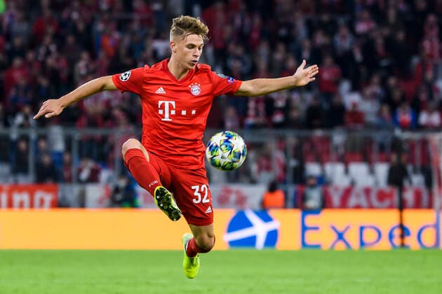 18 09 2019, xkvx, Football UEFA Champions League, FC Bayern Munich Red Star Belgrade emspor, v l Joshua Kimmich FCB FC Bayern Munich DFL DFB REGULATIONS PROHIBIT ANY USE OF PHOTOGRAPHS as IMAGE SEQUENCES and or QUASI VIDEO Munich