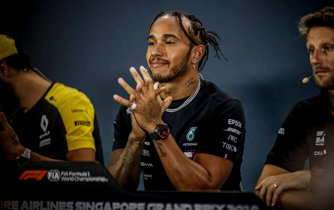 Sport Bilder des Tages Motorsports: FIA Formula One World Championship, WM, Weltmeisterschaft 2019, Grand Prix of Singapore, 44 Lewis Hamilton (GBR, Mercedes AMG Petronas Motorsport), Singapore Singapore
