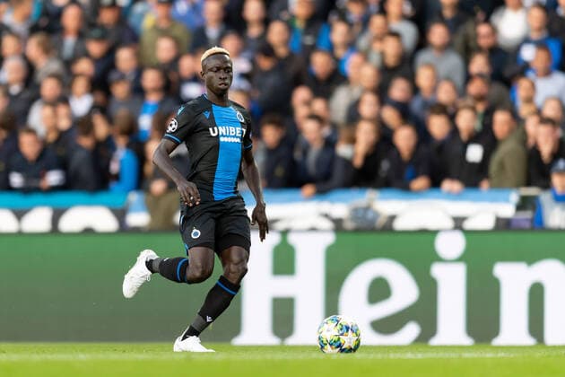 Bruegge, Belgium, 18 09 2019, UEFA Champions League 2019 20 Season, Group A, FC Club Brugge Bruegge Galatasaray Istanbul, Krepin Diatta Bruegge in action, on the ball, single action, controls the ball Bruegge Jan Breydel Stadium Belgium eu images 01061012144 eu-images-061