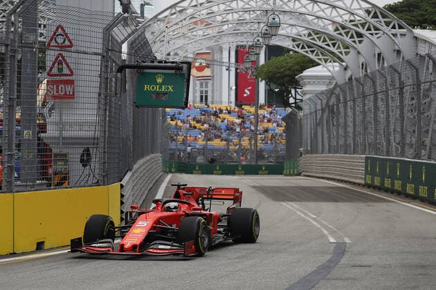Photo4 LaPresse 20 09 2019 Singapore, Singapore Grand Prix Formula One Singapore 2019 In the pic: Sebastian Vettel (GER) Scuderia Ferrari SF90  Copyright: xPhoto4 LaPressex