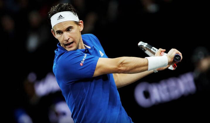 TENNIS - Laver Cup 2019 GENEVA,SWITZERLAND,20.SEP.19 - TENNIS - Laver Cup, Team Europe vs Team World. Image shows Dominic Thiem (AUT). GEPAxpictures xMatthiasxHauer