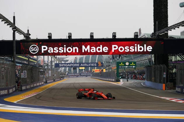 Photo4 LaPresse 20 09 2019 Singapore, Singapore Grand Prix Formula One Singapore 2019 In the pic: Sebastian Vettel (GER) Scuderia Ferrari SF90  Copyright: xPhoto4 LaPressex