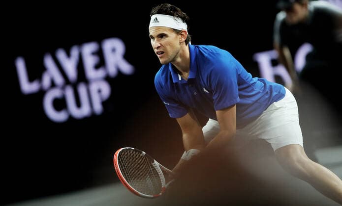TENNIS - Laver Cup 2019 GENEVA,SWITZERLAND,20.SEP.19 - TENNIS - Laver Cup, Team Europe vs Team World. Image shows Dominic Thiem (AUT). GEPAxpictures xMatthiasxHauer