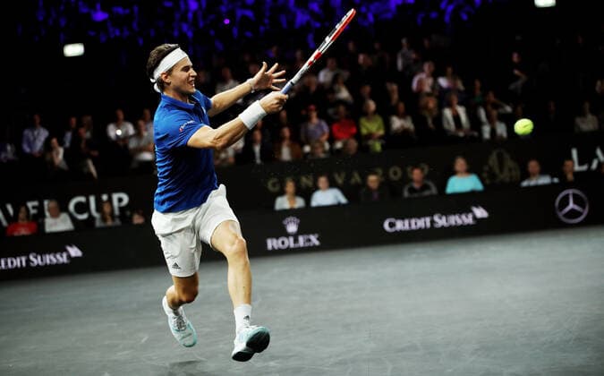TENNIS - Laver Cup 2019 GENEVA,SWITZERLAND,20.SEP.19 - TENNIS - Laver Cup, Team Europe vs Team World. Image shows Dominic Thiem (AUT). GEPAxpictures xMatthiasxHauer