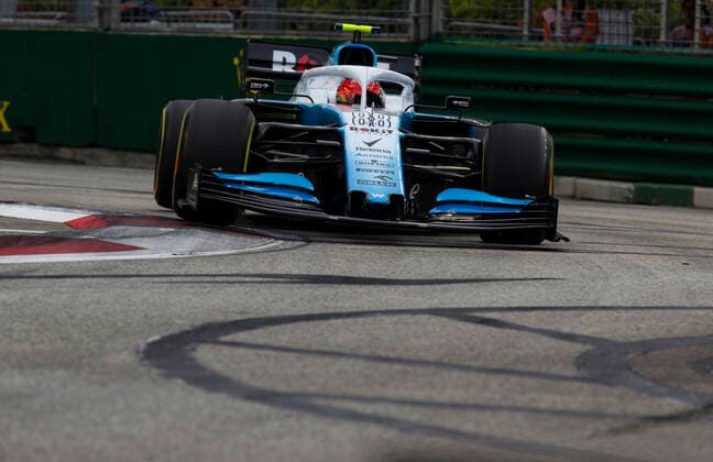 20th September 2019; The Marina Bay Circuit, Marina Bay, Singapore; Formula One, Practice Day; The number 88 ROKiT Williams driver Robert Kubica during free practice 1  ActionPlus12169109 StephenxBlackberry
