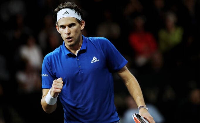 Sport Bilder des Tages TENNIS - Laver Cup 2019 GENEVA,SWITZERLAND,20.SEP.19 - TENNIS - Laver Cup, Team Europe vs Team World. Image shows Dominic Thiem (AUT). GEPAxpictures xMatthiasxHauer