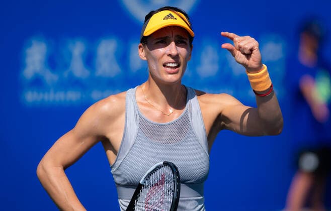 Bilder des Jahres 2019, Sport 09 September Sport Themen der Woche KW38 Sport Bilder des Tages September 20, 2019, Wuhan, CHINA: Andrea Petkovic of Germany in action during qualifications at the 2019 Dongfeng Motor Wuhan Open Premier 5 tennis tournament against Christina McHale of the United States 2019 Dongfeng Motor Wuhan Open, Tennis, Wuhan, China, Sep 20 - ZUMAa181 20190920_zaa_a181_019 Copyright: xAFP7x