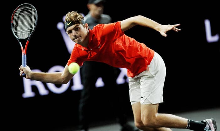 TENNIS - Laver Cup 2019 GENEVA,SWITZERLAND,20.SEP.19 - TENNIS - Laver Cup, Team Europe vs Team World. Image shows Taylor Fritz (USA). GEPAxpictures xMatthiasxHauer