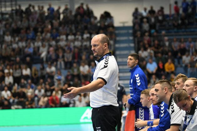 Torge Greve Trainer VfL Gummersbach , VfL Gummersbach HSV Hamburg, Men, 2 League, Liqui Moly Handball Bundesliga, 5 Matchday, 28 08 2019, VfL Gummersbach Handball Sport Verein Hamburg, , Handball, Liqui Moly 2 Handball Bundesliga, Men, Soielzeit 2019 20 Gummersbach Copyright: xEIBNER JuergenxAugstx EP_JOGI