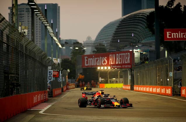 Motorsports: FIA Formula One World Championship, WM, Weltmeisterschaft 2019, Grand Prix of Singapore, 33 Max Verstappen (NLD, Aston Martin Red Bull Racing), Singapore Singapore