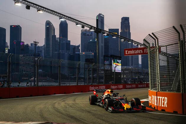 Motorsports: FIA Formula One World Championship, WM, Weltmeisterschaft 2019, Grand Prix of Singapore, 33 Max Verstappen (NLD, Aston Martin Red Bull Racing), Singapore Singapore