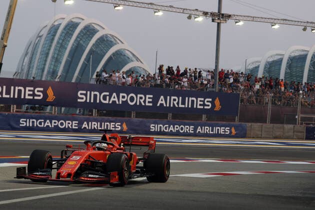Photo4 LaPresse 21 09 2019 Singapore, Singapore Grand Prix Formula One Singapore 2019 In the pic: Sebastian Vettel (GER) Scuderia Ferrari SF90  Copyright: xPhoto4 LaPressex