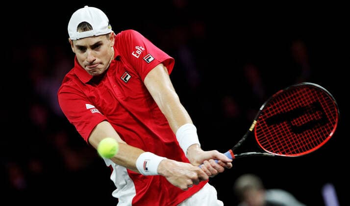TENNIS - Laver Cup 2019 GENEVA,SWITZERLAND,21.SEP.19 - TENNIS - Laver Cup, Team Europe vs Team World. Image shows John Isner (USA). GEPAxpictures xMatthiasxHauer