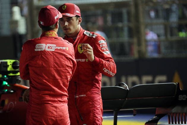 Photo4 LaPresse 21 09 2019 Singapore, Singapore Grand Prix Formula One Singapore 2019 In the pic: Charles Leclerc (MON) Scuderia Ferrari SF90 and Sebastian Vettel (GER) Scuderia Ferrari SF90  Copyright: xPhoto4 LaPressex