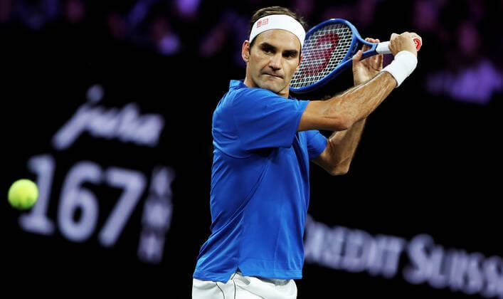 TENNIS - Laver Cup 2019 GENEVA,SWITZERLAND,21.SEP.19 - TENNIS - Laver Cup, Team Europe vs Team World. Image shows Roger Federer (SUI). GEPAxpictures xMatthiasxHauer
