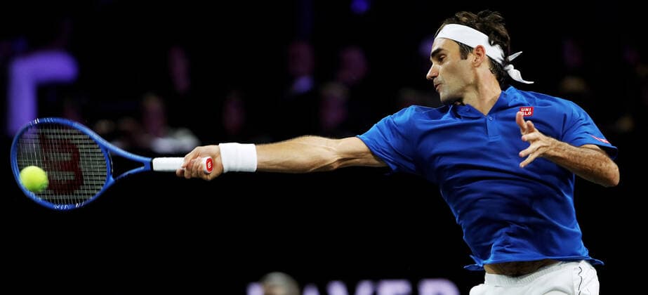 TENNIS - Laver Cup 2019 GENEVA,SWITZERLAND,21.SEP.19 - TENNIS - Laver Cup, Team Europe vs Team World. Image shows Roger Federer (SUI). GEPAxpictures xMatthiasxHauer