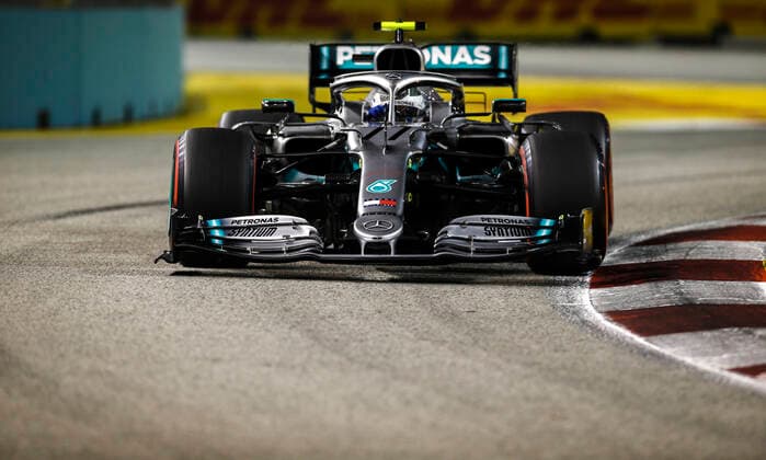 Motorsports: FIA Formula One World Championship, WM, Weltmeisterschaft 2019, Grand Prix of Singapore, 77 Valtteri Bottas (FIN, Mercedes AMG Petronas Motorsport), Singapore Singapore