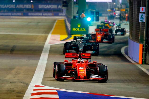 Motorsports: FIA Formula One World Championship, WM, Weltmeisterschaft 2019, Grand Prix of Singapore, 5 Sebastian Vettel (GER, Scuderia Ferrari Mission Winnow), Singapore Singapore